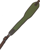 Vero Vellini Premium Wide-Top Rifle Sling (Green Neoprene / Brown Leather)