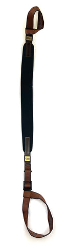 Vero Vellini Standard Shotgun Sling (Black Neoprene / Brown Leather)
