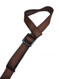 Vero Vellini Standard Shotgun Sling (Black Neoprene / Brown Leather)