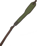 Vero Vellini Premium Wide-Top Rifle Sling (Green Neoprene / Brown Leather)