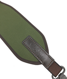 Vero Vellini Premium Wide-Top Rifle Sling (Green Neoprene / Brown Leather)